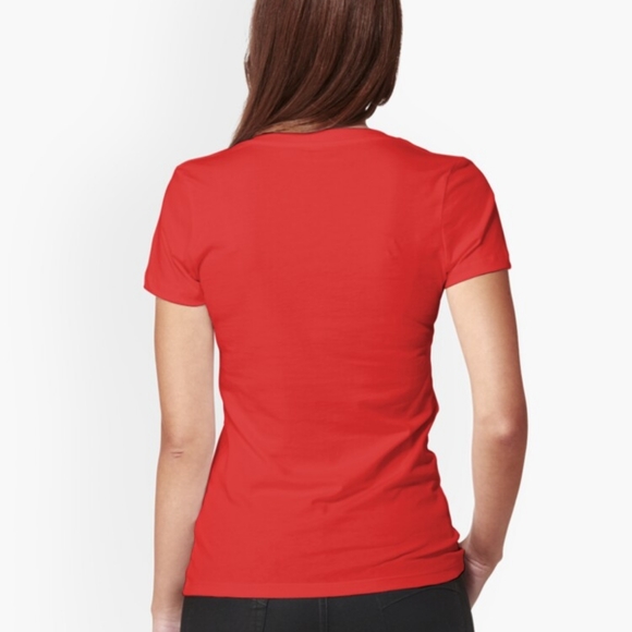 Hoodie Rose's Fitted V-Neck T-Shirt - Picture 4 of 14